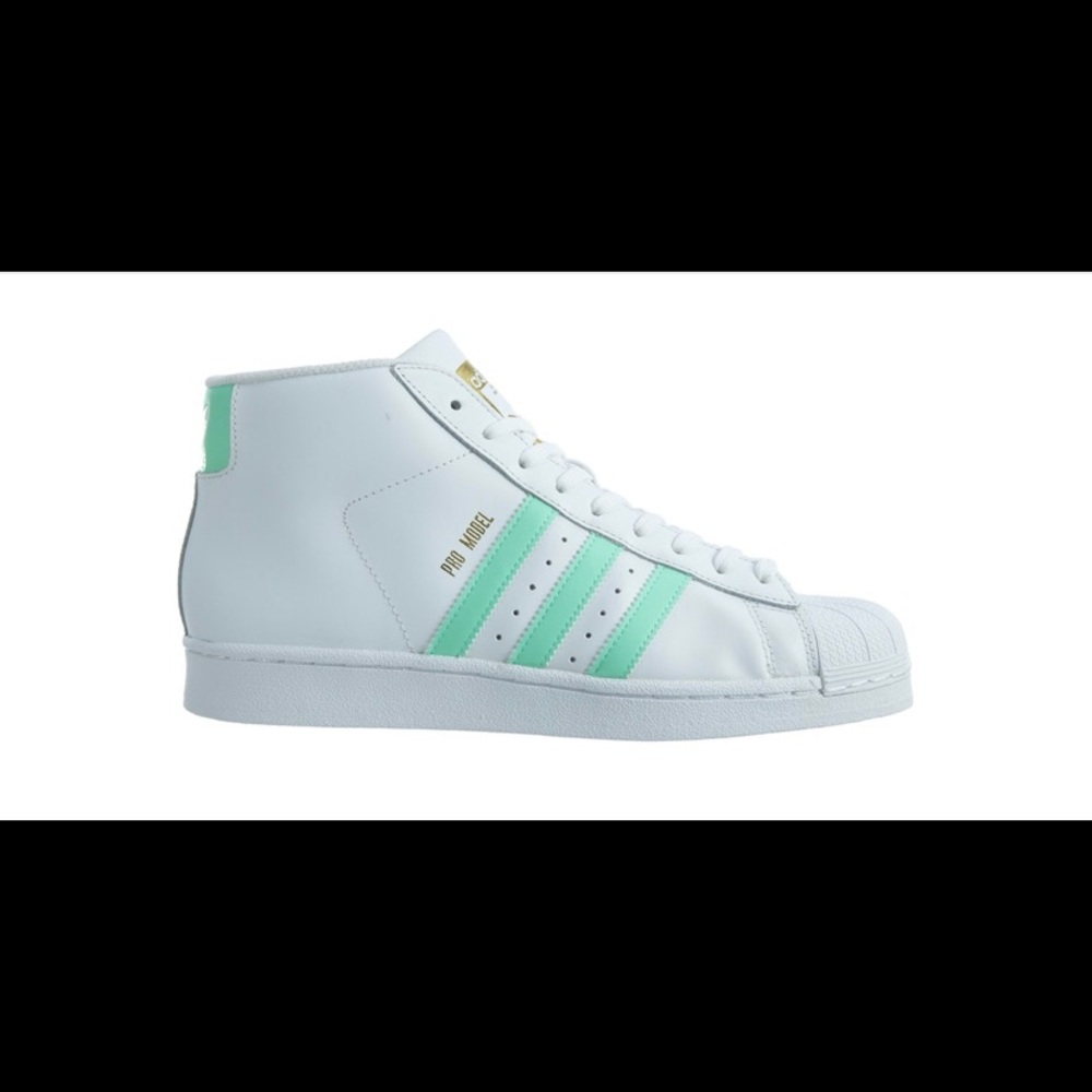 adidas Pro Model White/Green-Metallic Gold